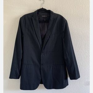 John Varvatos Classic Black Blazer cotton pockets slim peak lapel